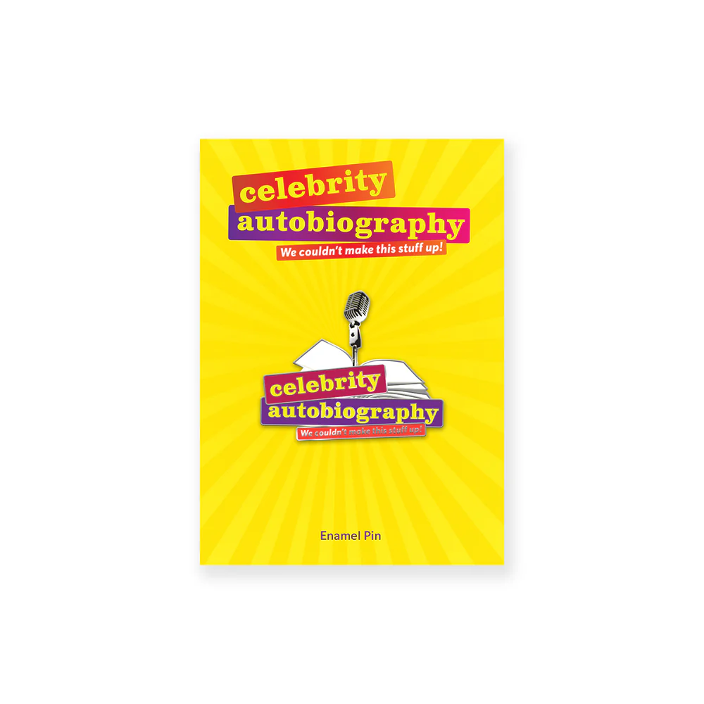 Celebrity Autobiography Logo Pin